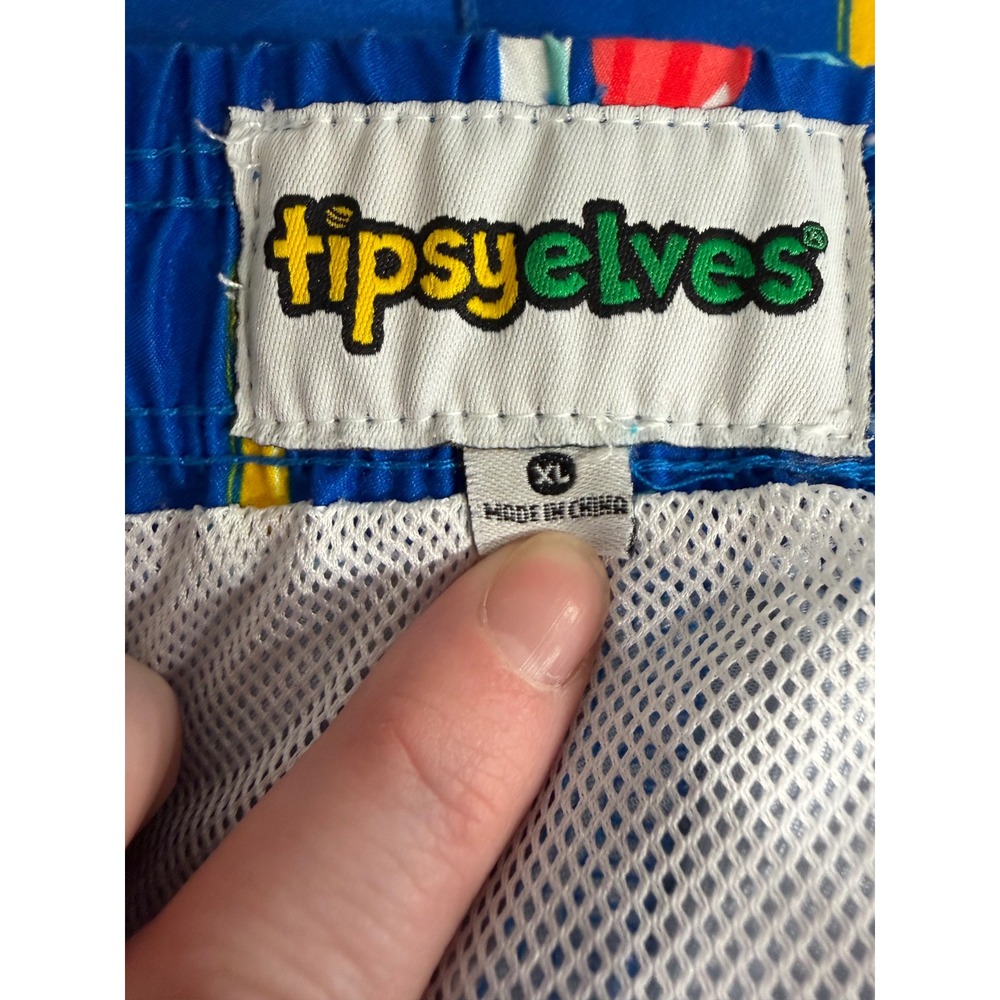 Tipsy Elves Popsicle Swim Trunks Mens XL Blue 4th of July Board Shorts Americana - Picture 6 of 8